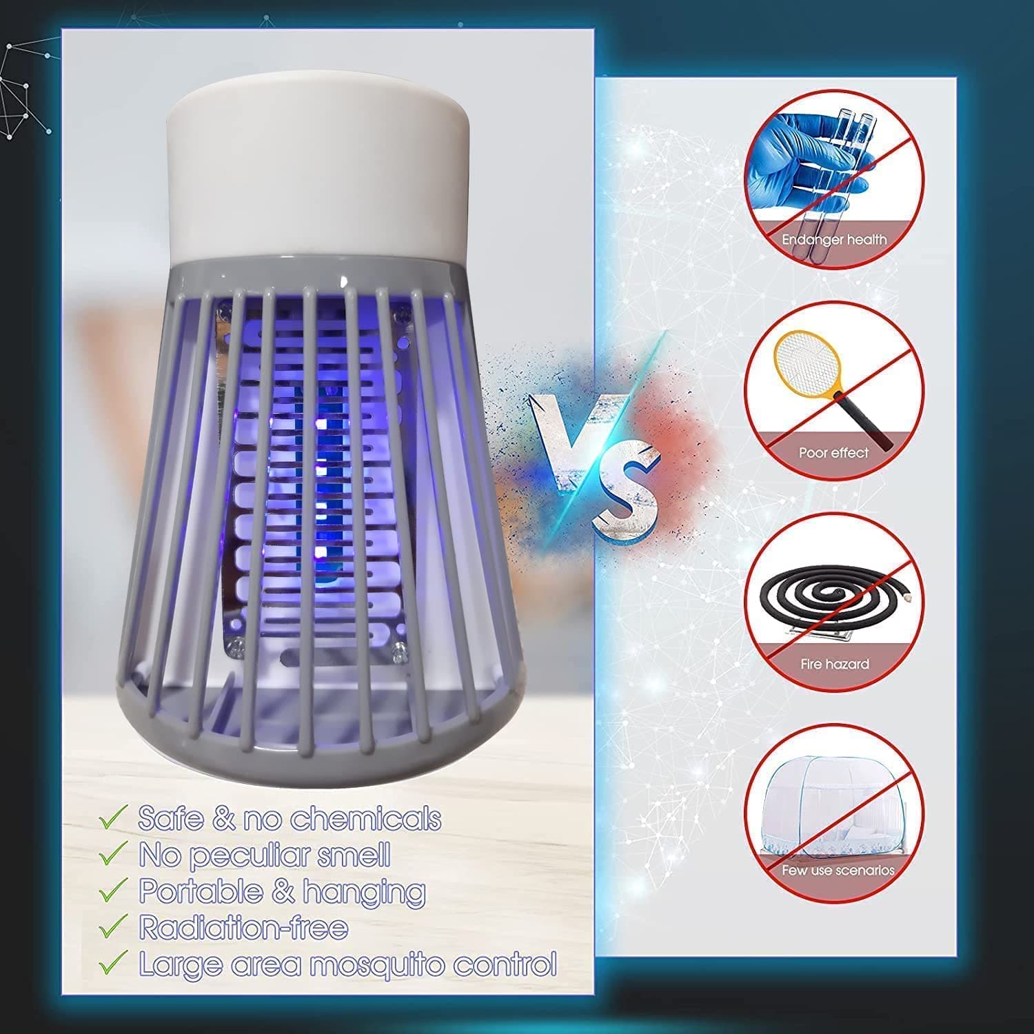 Socket Mosquito Lamp, UV Light Fly Mosquito Trap Racket, Plug In Mosquito Killer Device, Electric Mosquito Trap Lamp, Multipurpose Powered Electronic Bug Zappers Socket Mosquito Lamp, UV Light Fly Mosquito Trap Racket, Plug In Mosquito Killer Device, Electric Mosquito Trap Lamp, Multipurpose Powered Electronic Bug Zappers